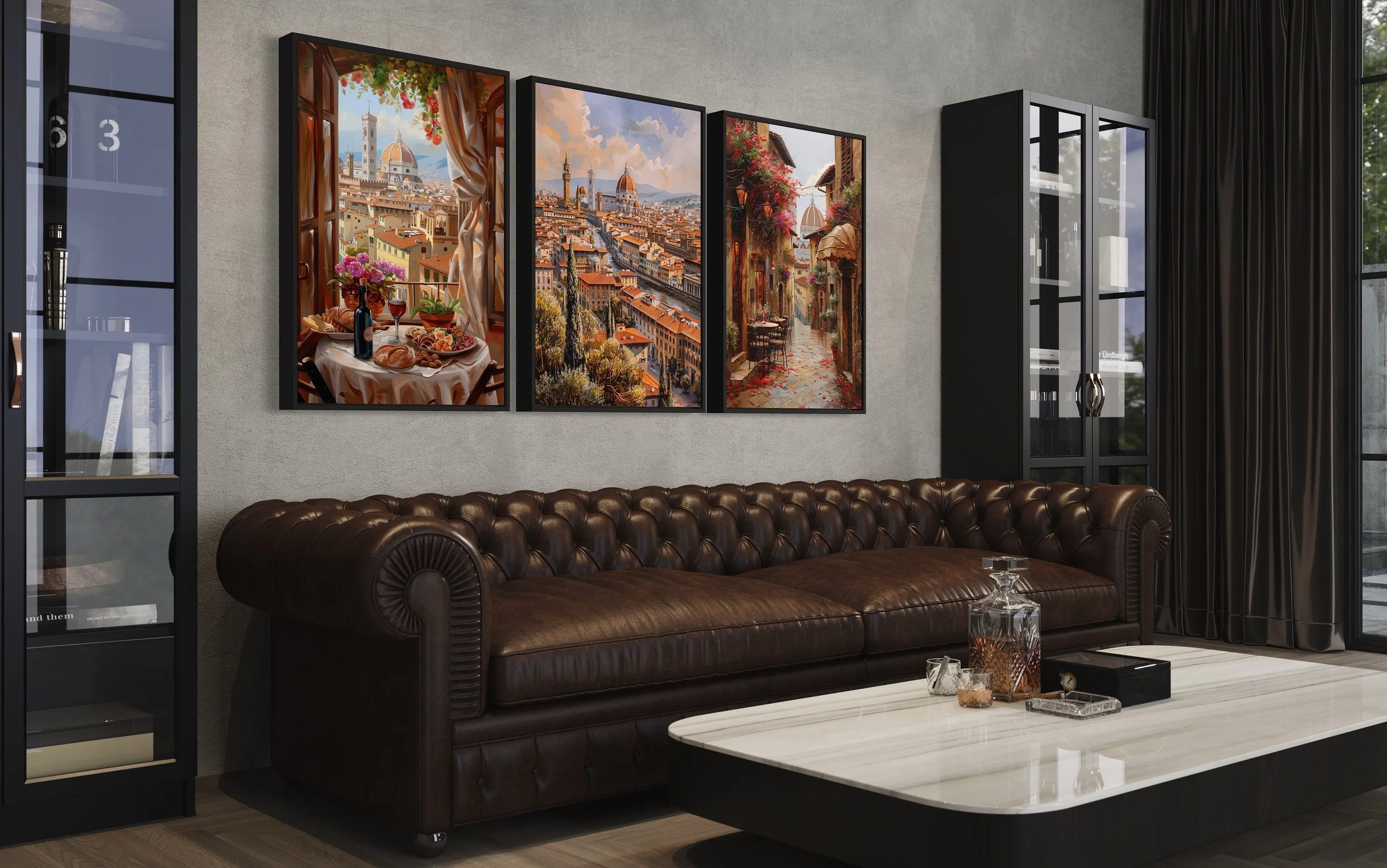 Set Of Three Florence Wall Art, Italy  Travel Posters