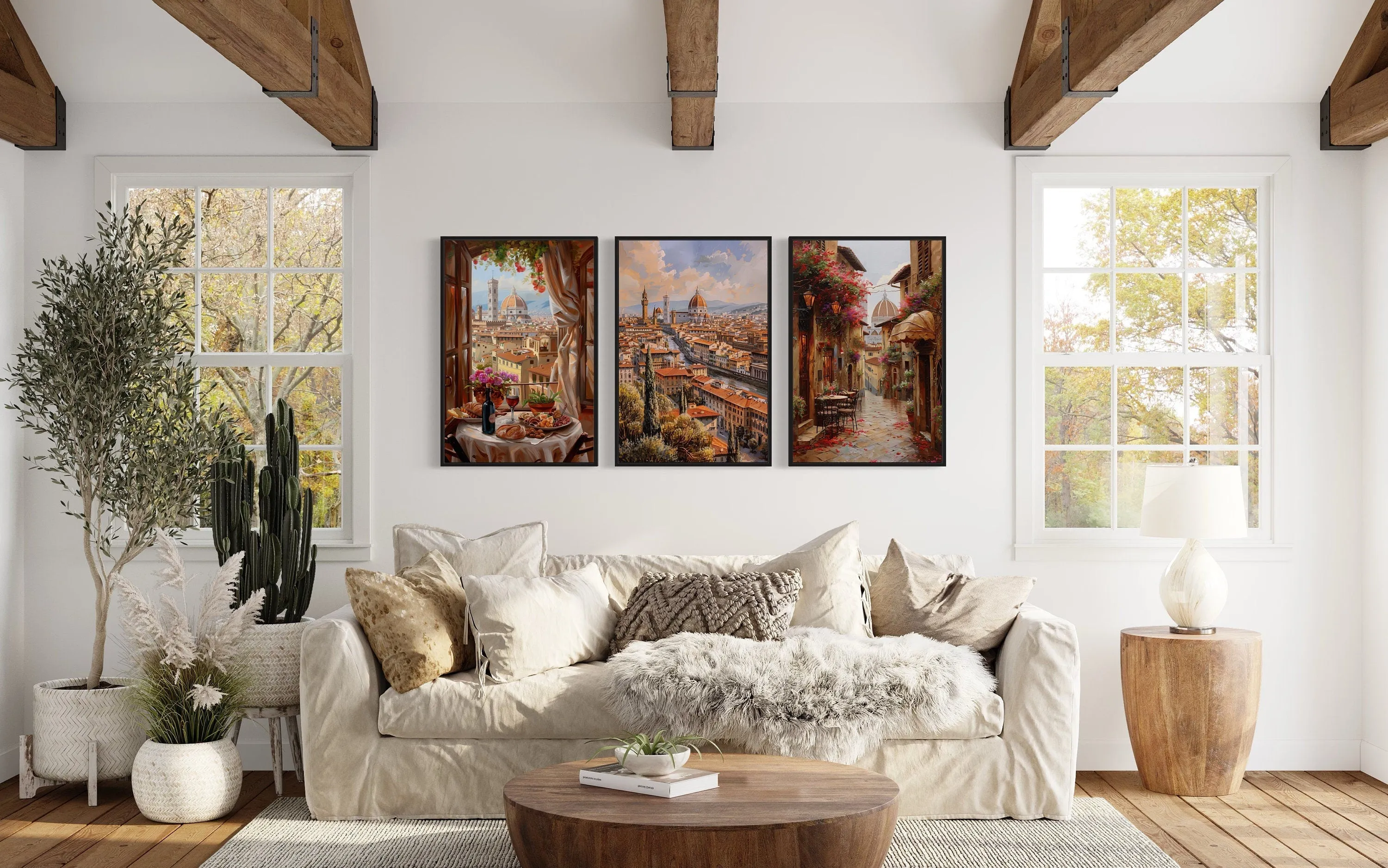 Set Of Three Florence Wall Art, Italy  Travel Posters