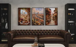 Set Of Three Florence Wall Art, Italy  Travel Posters