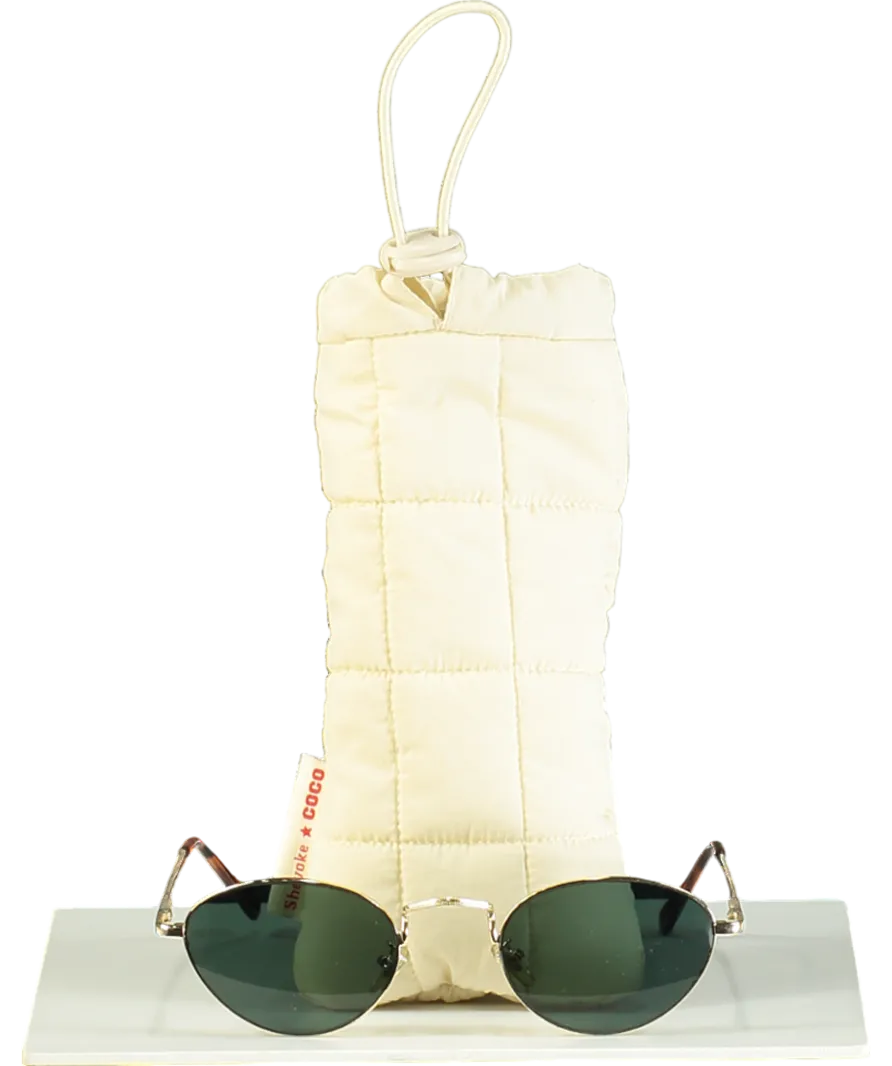 Shevoke COCO Metallic Round Thin Frame Sunglasses