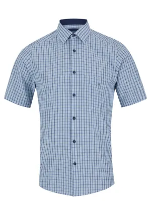 Short Sleeve Check Shirt - Green