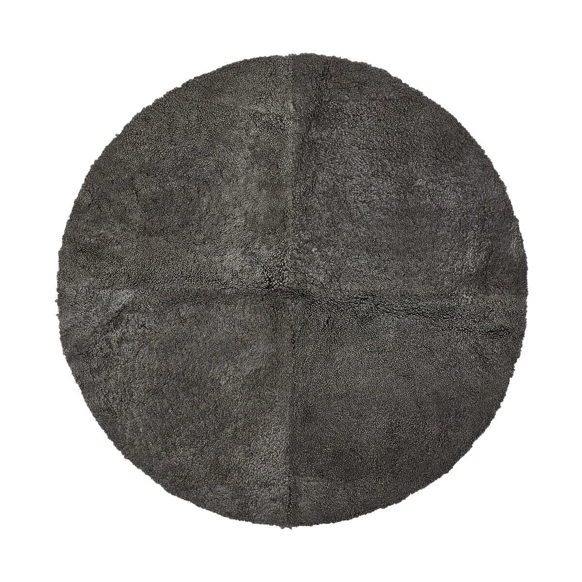 Short Wool Curly Sheepskin Design Rug | Ø140 cm