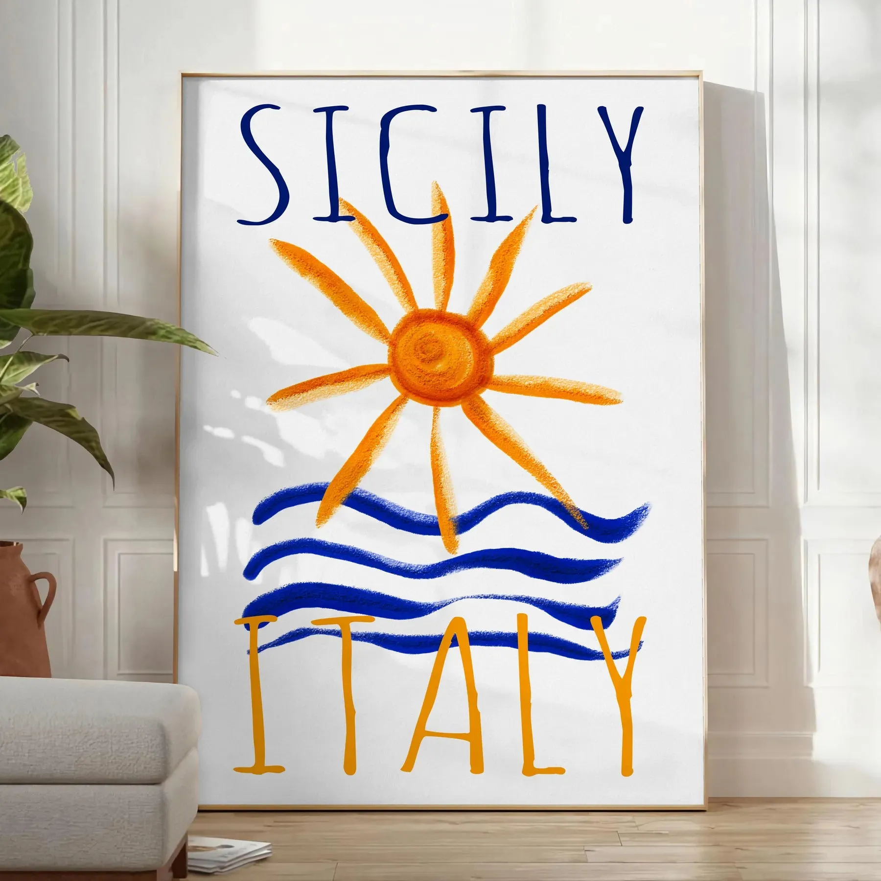 Sicily Italy Vintage Poster 1