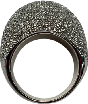 Silver Diamante Dome Ring- Size P