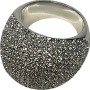Silver Diamante Dome Ring- Size P