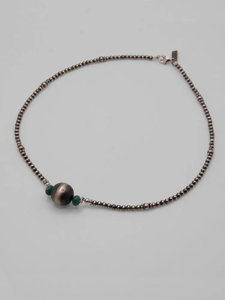 Single Large Navajo Pearl Necklace by Paige Wallace