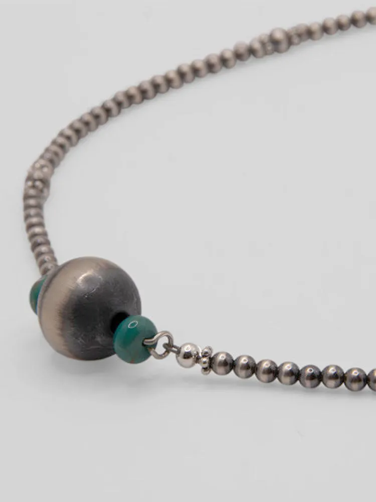 Single Large Navajo Pearl Necklace by Paige Wallace