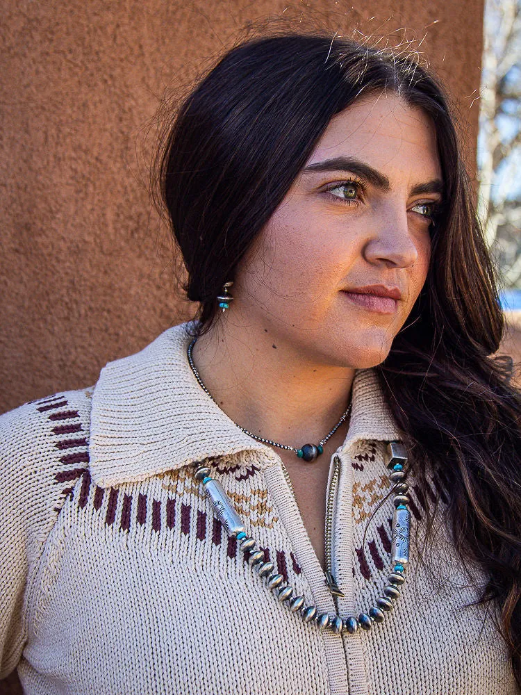 Single Large Navajo Pearl Necklace by Paige Wallace