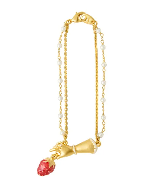 Sneak Strawberry Pearl Bracelet【Japan Jewelry】