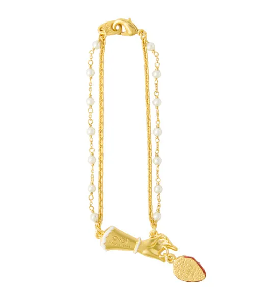 Sneak Strawberry Pearl Bracelet【Japan Jewelry】