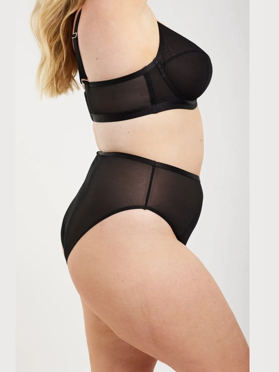 Soft Mesh Control High Waist Brief