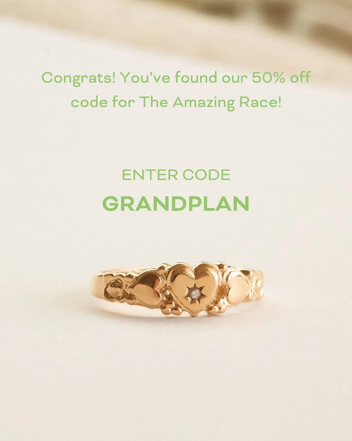 Solid Gold Patricia Heirloom Ring