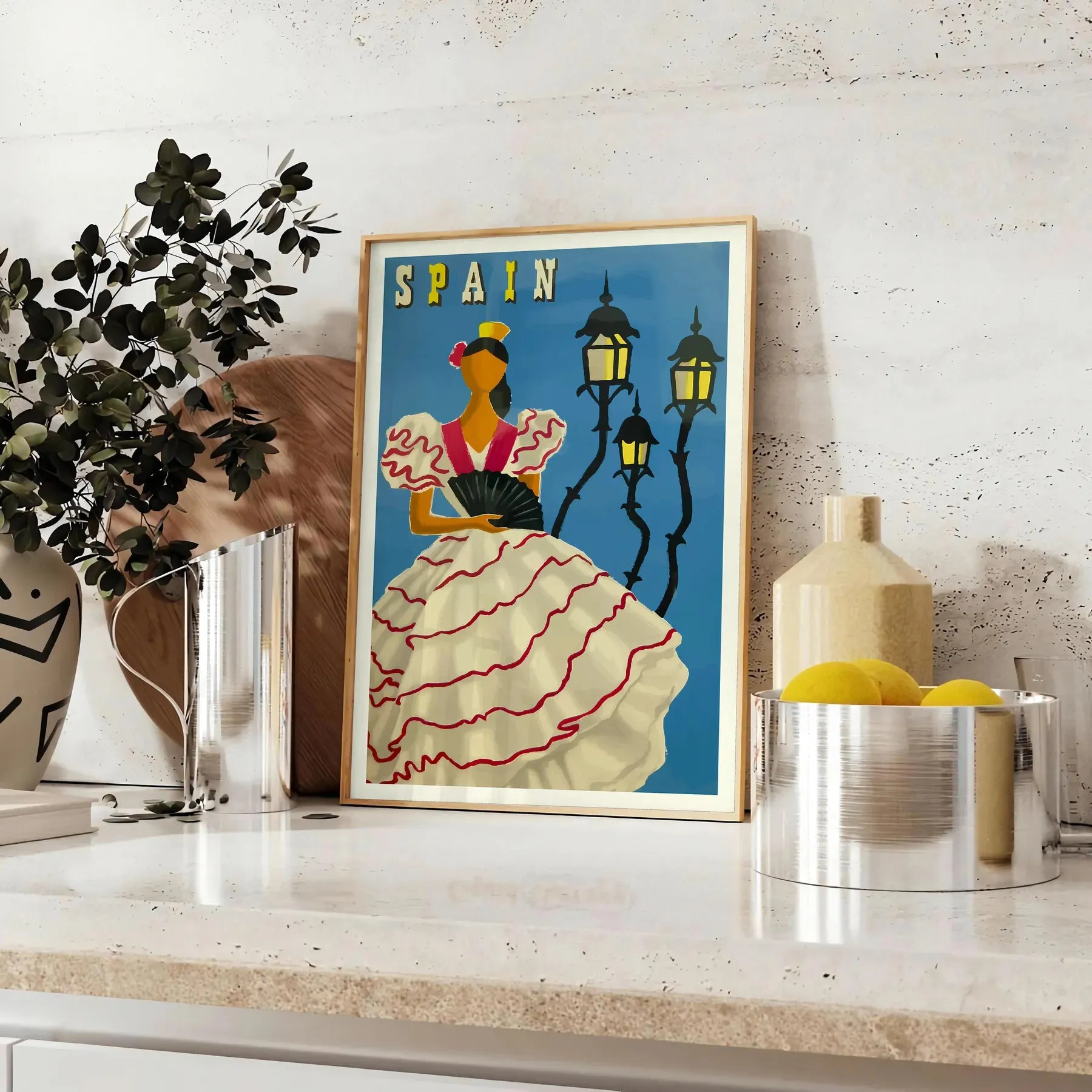Spain Vintage Travel Poster Wall Art