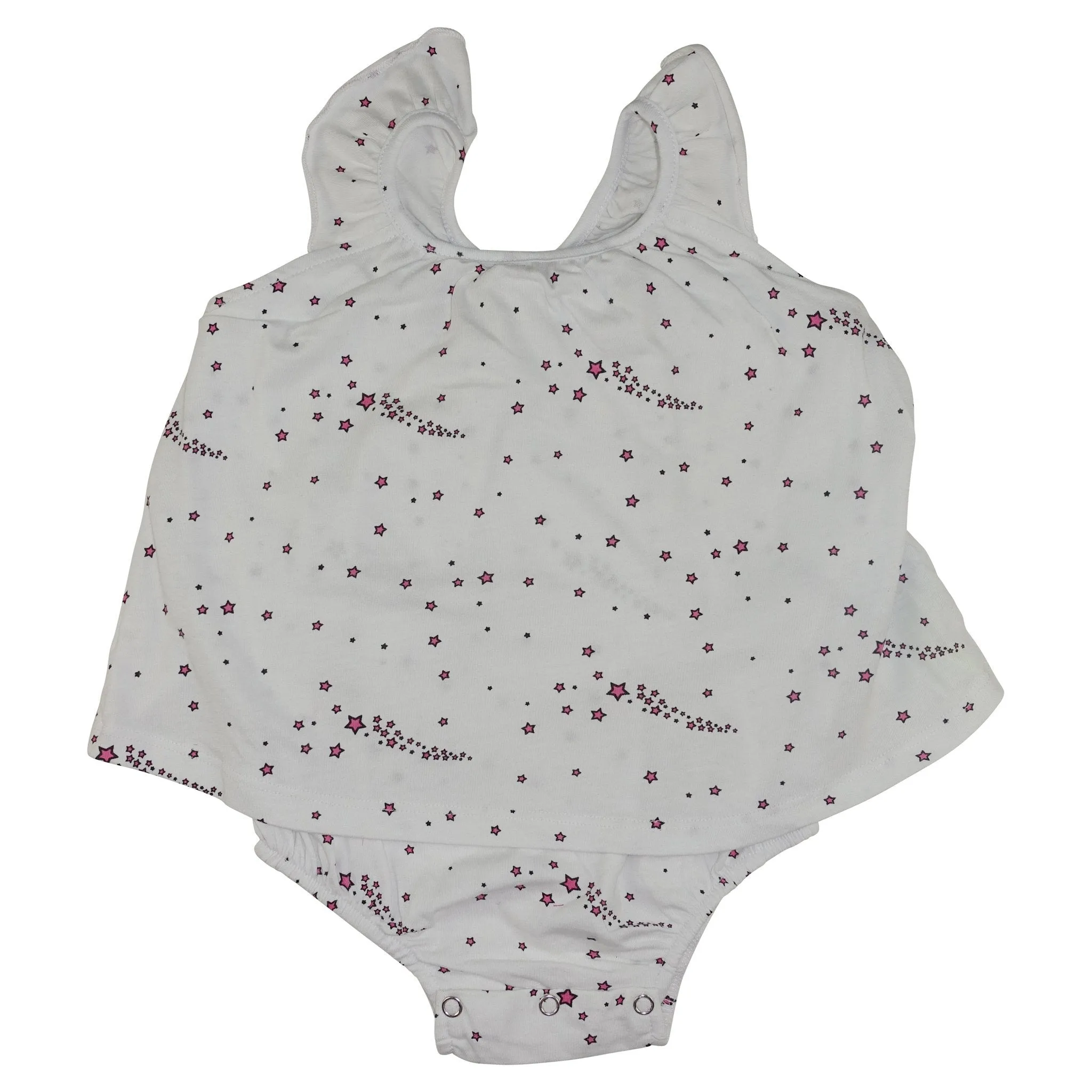 star Print ruffle romper