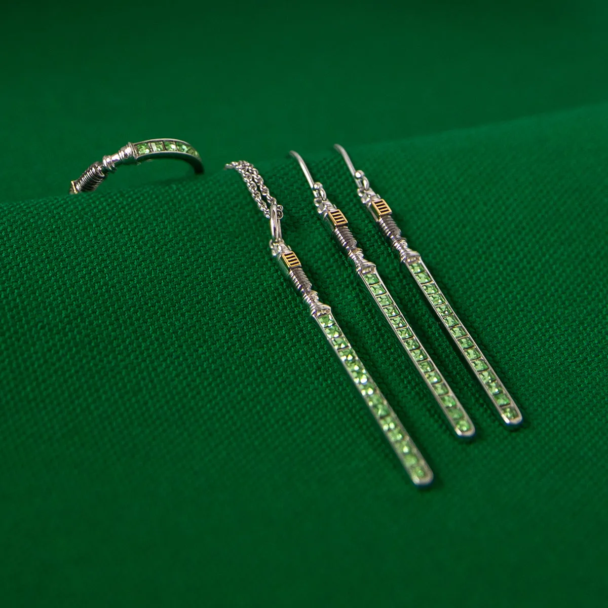 Star Wars X RockLove Luke Skywalker Crystal Lightsaber Earrings