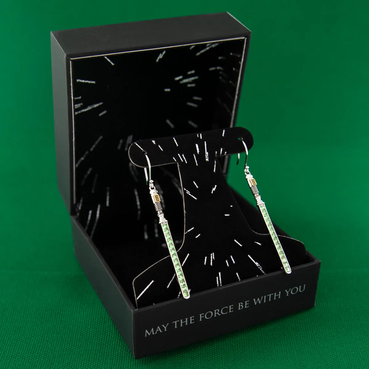 Star Wars X RockLove Luke Skywalker Crystal Lightsaber Earrings