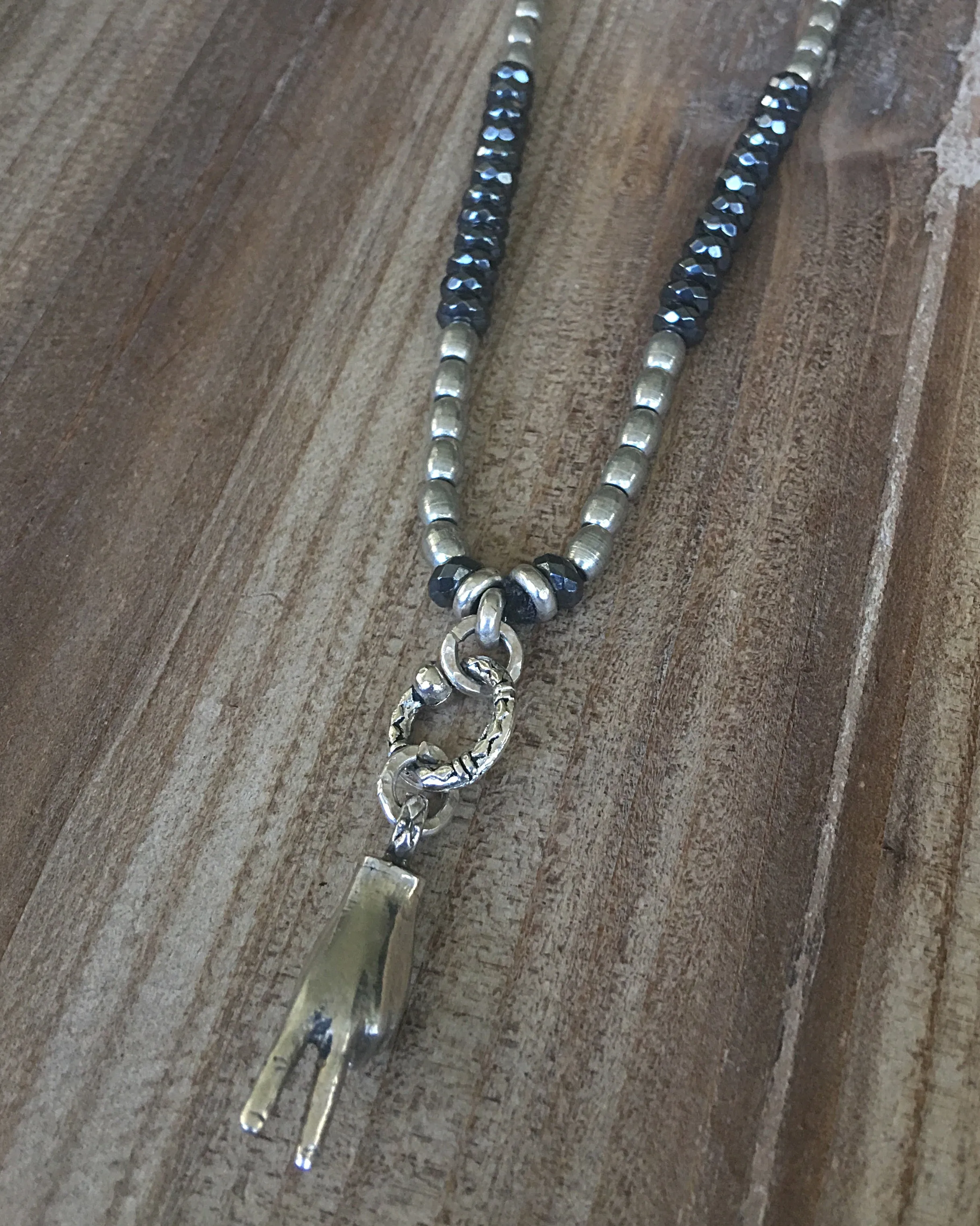 Sterling Peace Sign Necklace