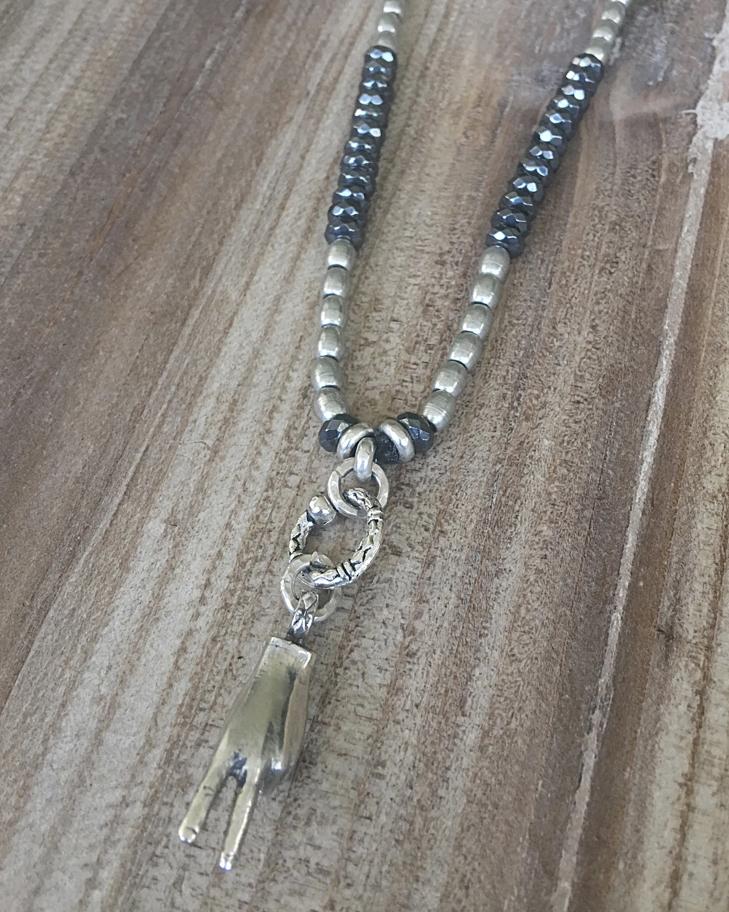 Sterling Peace Sign Necklace