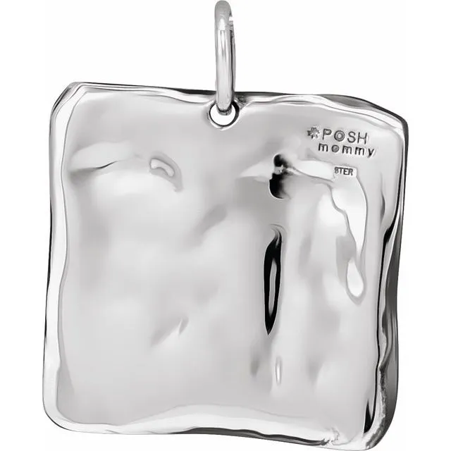 Sterling Silver Initial "C" Vintage-Inspired Pendant