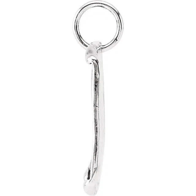 Sterling Silver Initial "J" Vintage-Inspired Pendant