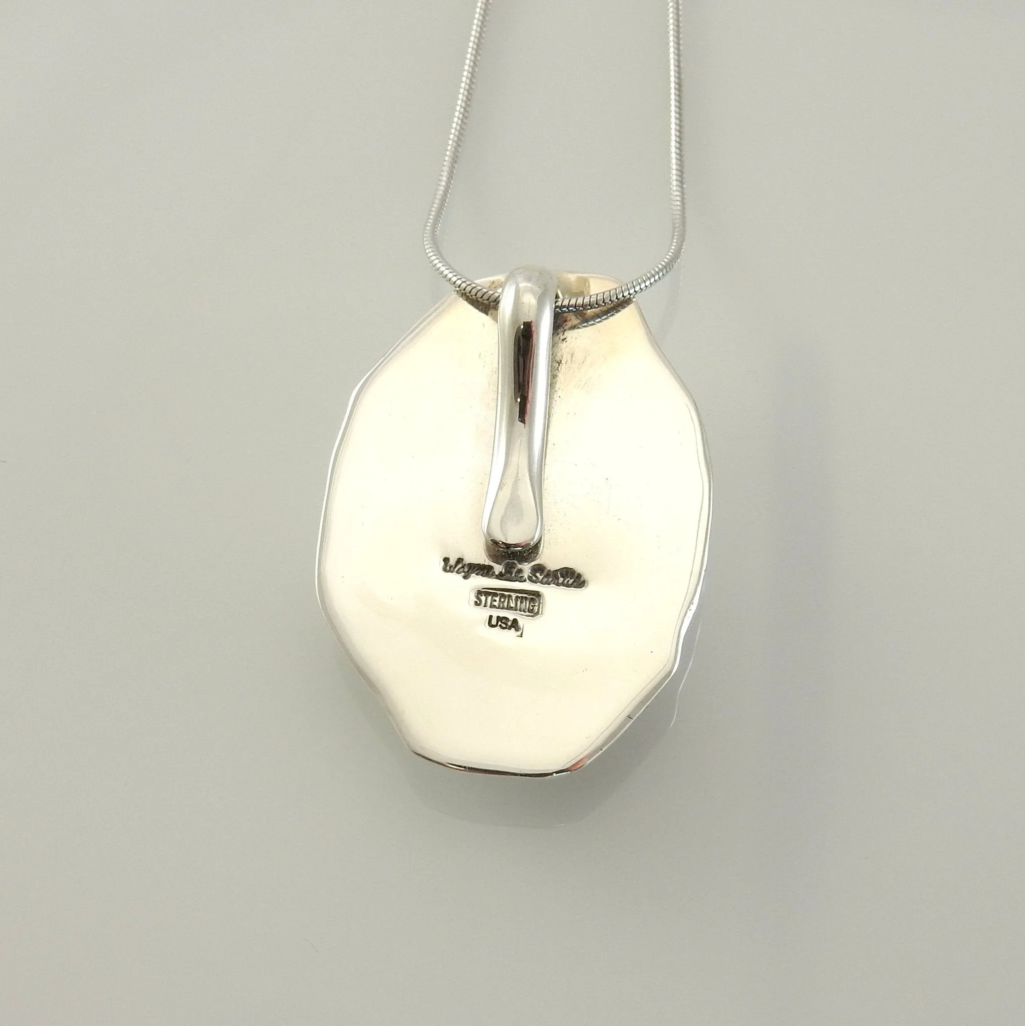 Sterling Silver Spiny Oyster Handmade Drop Pendant