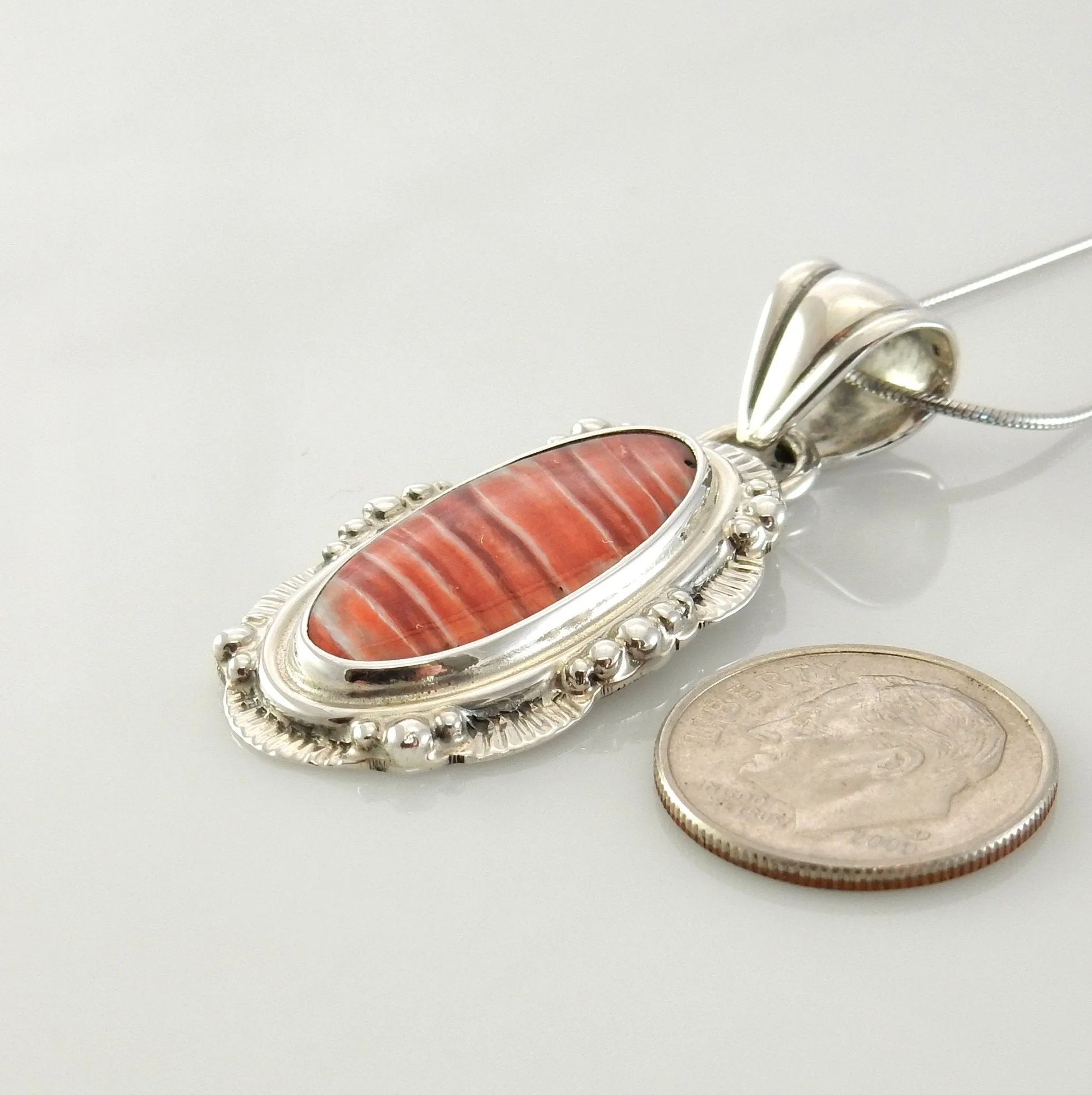 Sterling Silver Spiny Oyster Handmade Pendant
