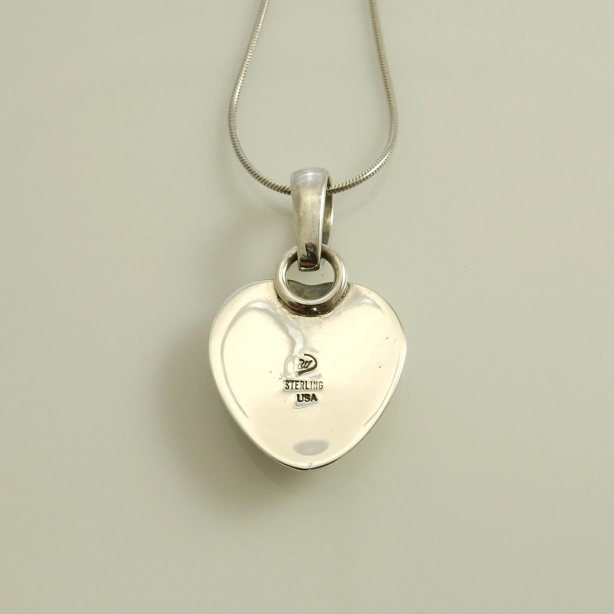 Sterling Silver Spiny Oyster Heart Pendant