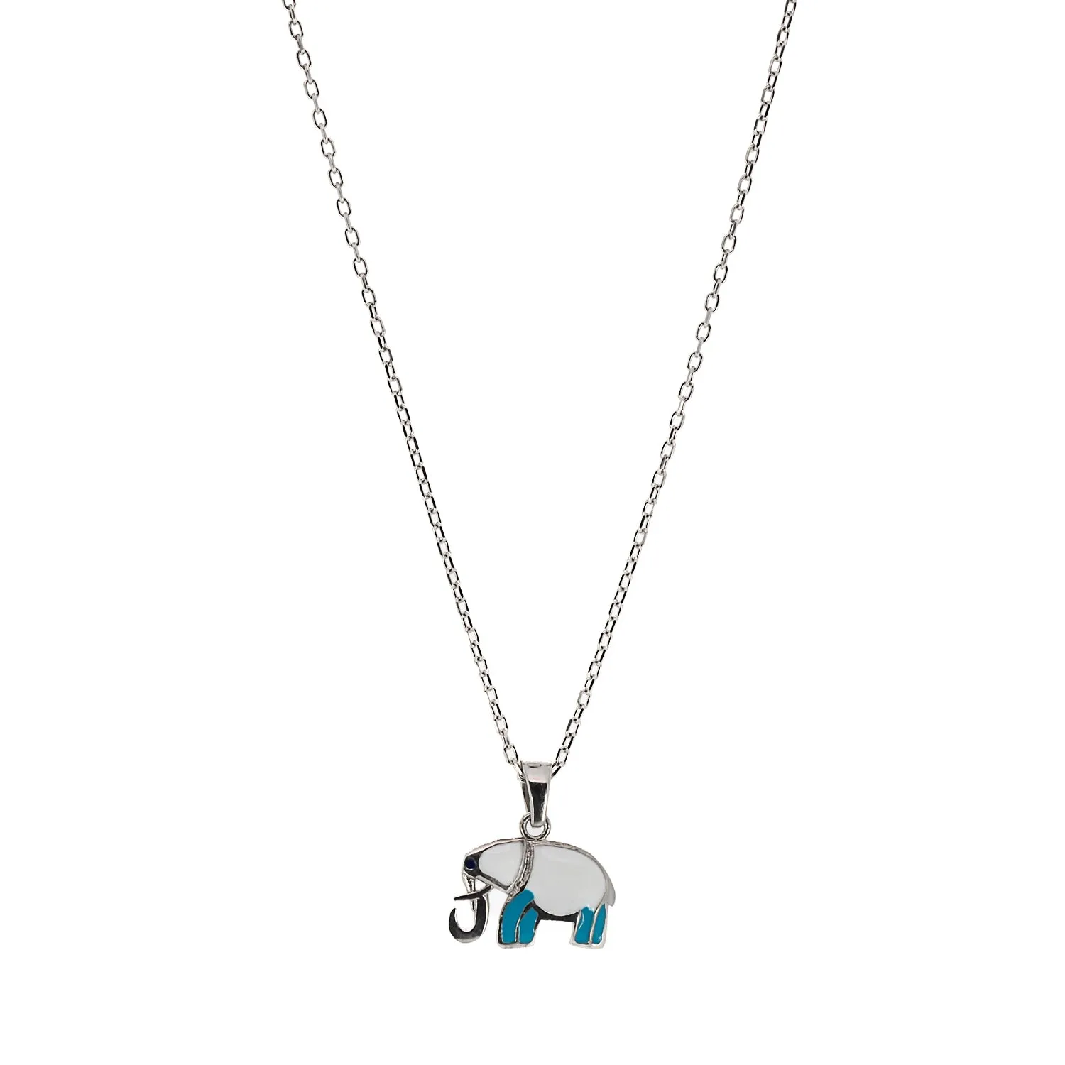 Sterling Silver Turquoise Elephant Necklace