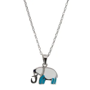 Sterling Silver Turquoise Elephant Necklace