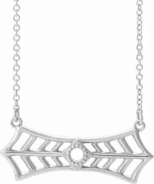 Sterling Silver Vintage-Inspired Bar 18" Necklace