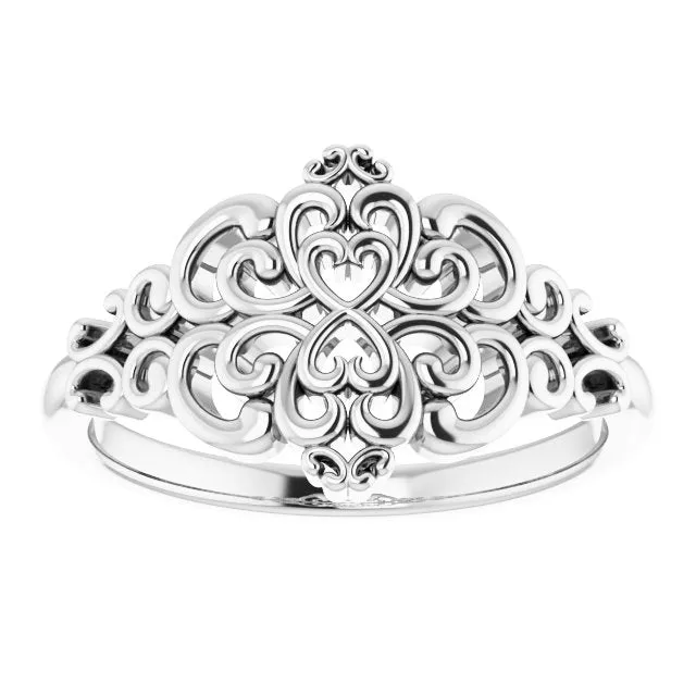 Sterling Silver Vintage-Inspired Ring