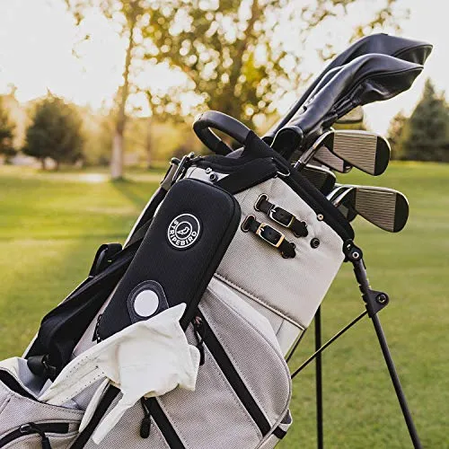 Stripebird - Golf Performance Gloves Holder Case (Major Red) - Protect and Keep Golf Gloves Dry - Moisture Free Storage Design - Includes Golf Bag Clip for Golfers