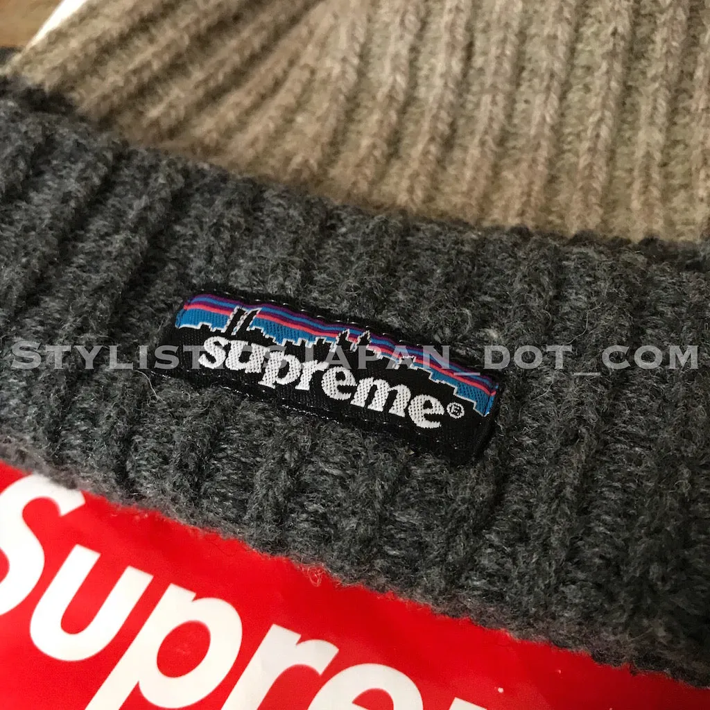 Supreme Vintage 'Patagonia' Two Tone Knit Beanie Beige/Grey