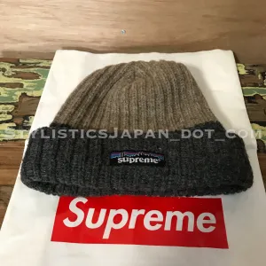 Supreme Vintage 'Patagonia' Two Tone Knit Beanie Beige/Grey