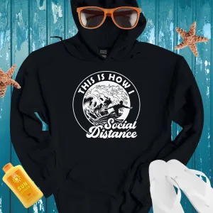 Surf Culture Monochrome Hoodie With Humorous Twist