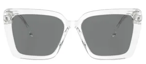 Swarovski SK 6032 102787 Square Plastic Clear Sunglasses with Grey Lens