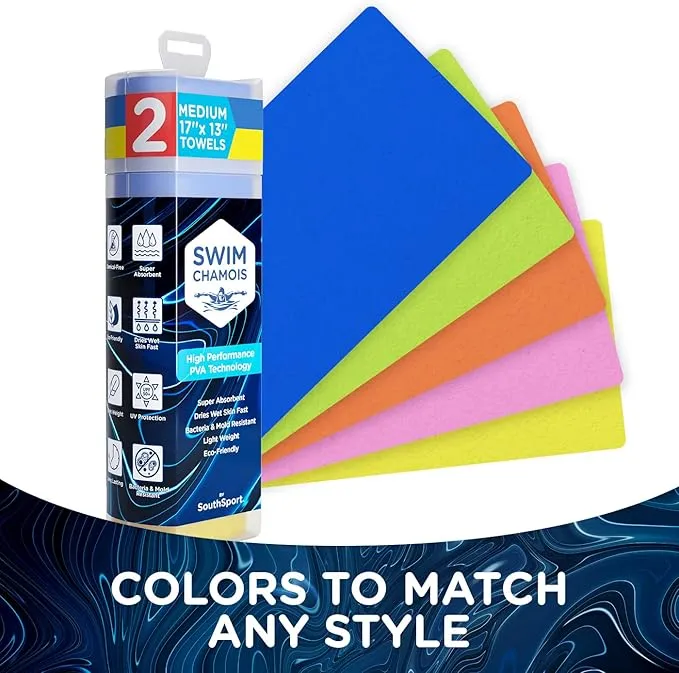 Swim Shammy Quick Dry Beach Towel for Swimmers Swim Towel Super Absorbent Swim Shammy Towel - Scratch-Free Cloth Fast Drying Towel for Camping RV Shammy