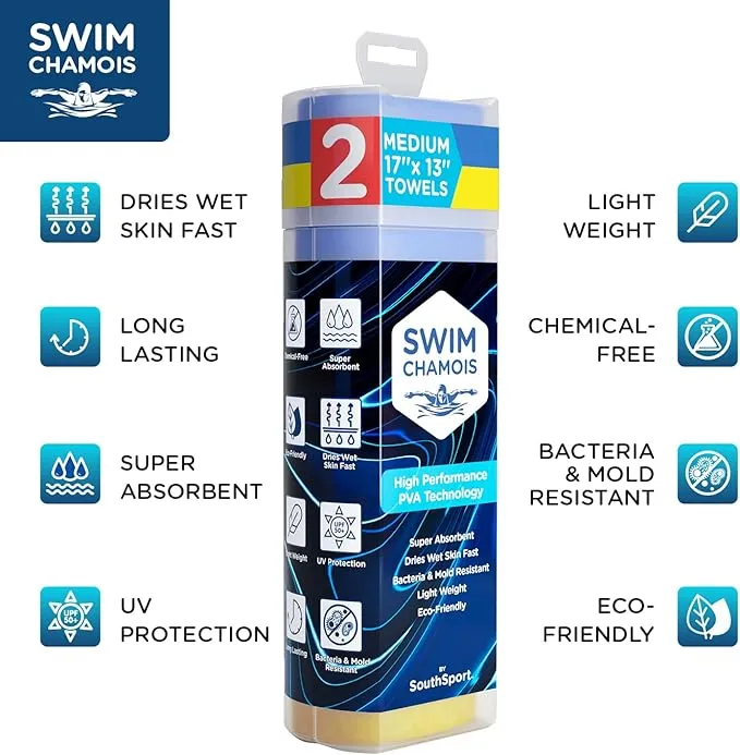 Swim Shammy Quick Dry Beach Towel for Swimmers Swim Towel Super Absorbent Swim Shammy Towel - Scratch-Free Cloth Fast Drying Towel for Camping RV Shammy