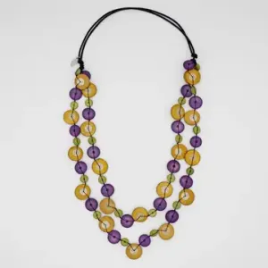 Sylca: Purple & Mustard Tatum Necklace