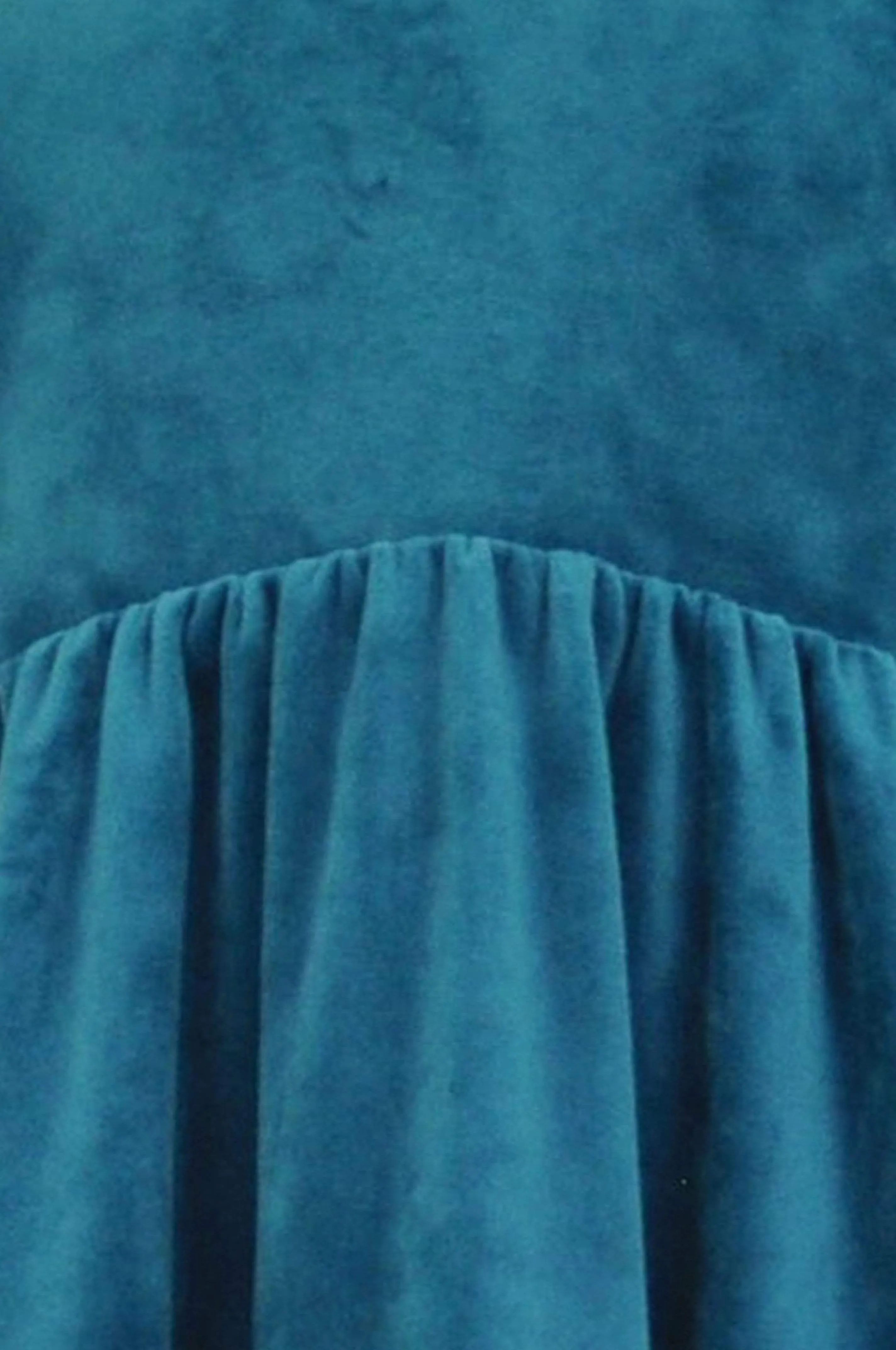Tabitha : Teal velvet dress & headband