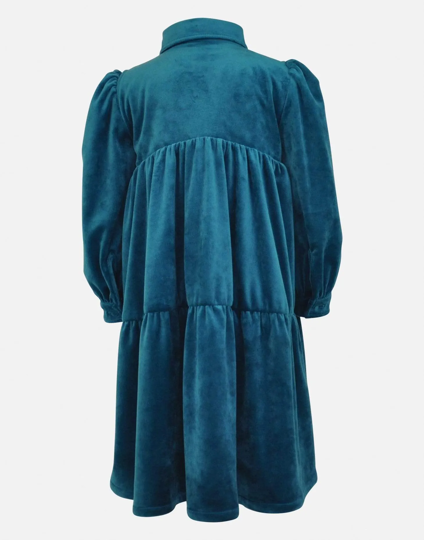 Tabitha : Teal velvet dress & headband