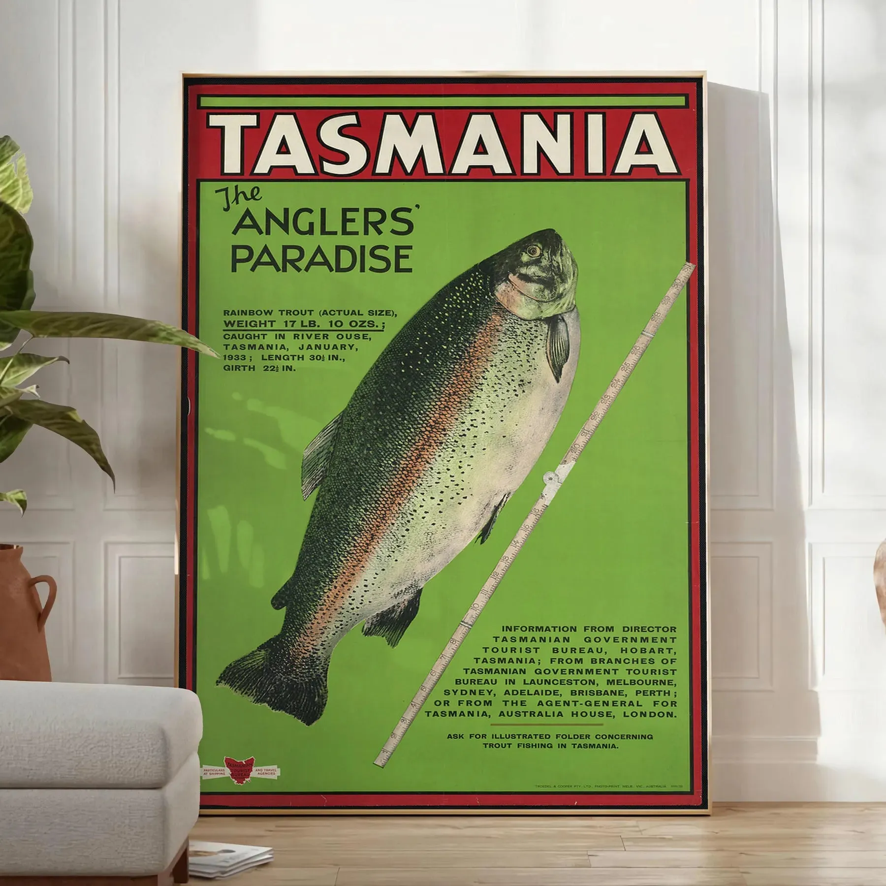 Tasmania Travel Poster Art Print