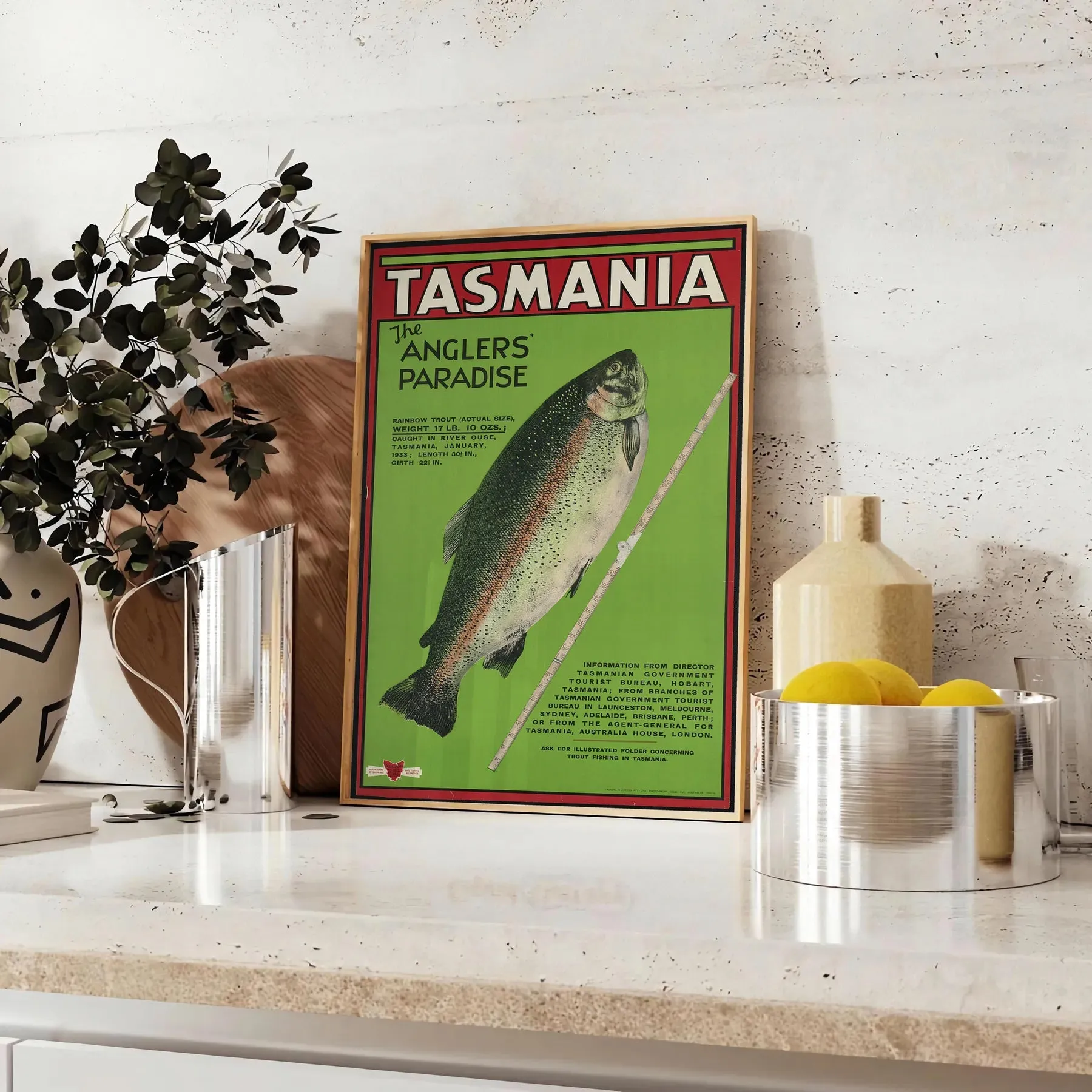 Tasmania Travel Poster Art Print