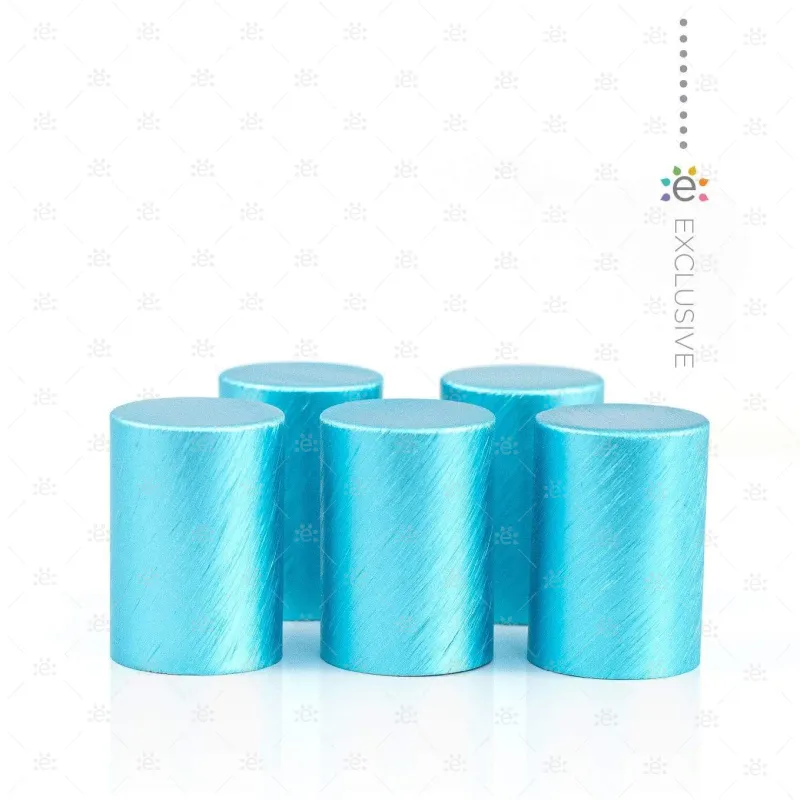 Teal Metallic Roller Bottle Cap (5pk)