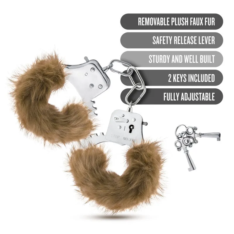 Temptasia - Plush Fur Cuffs - Brown