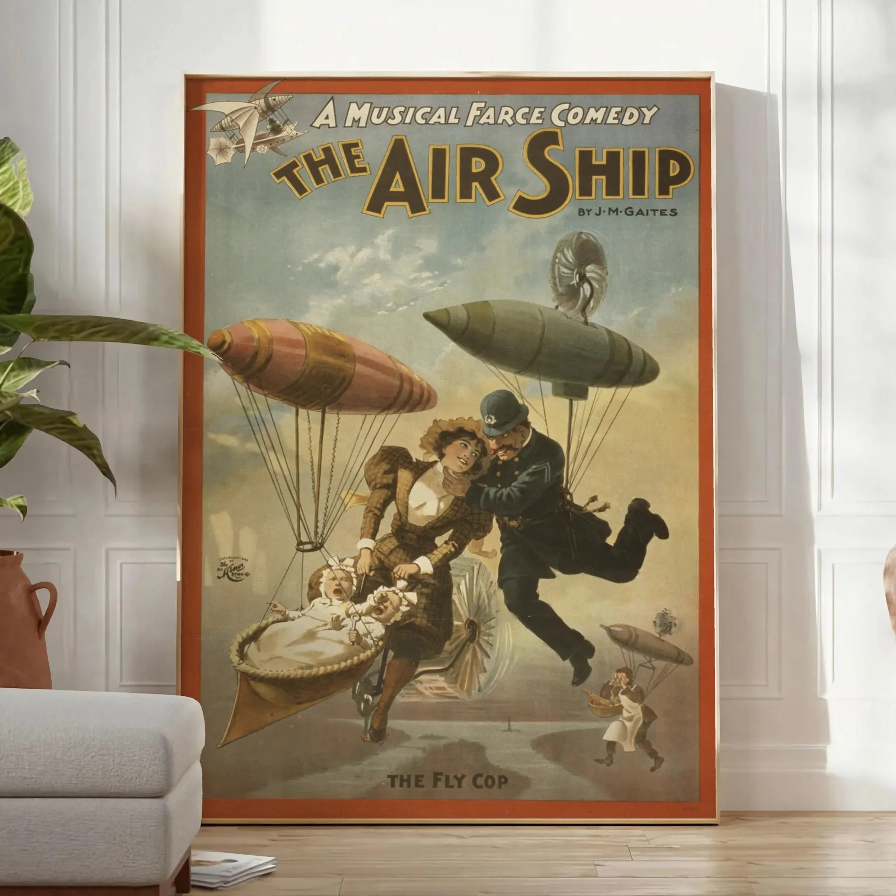 The Air Ship Travel Poster Print