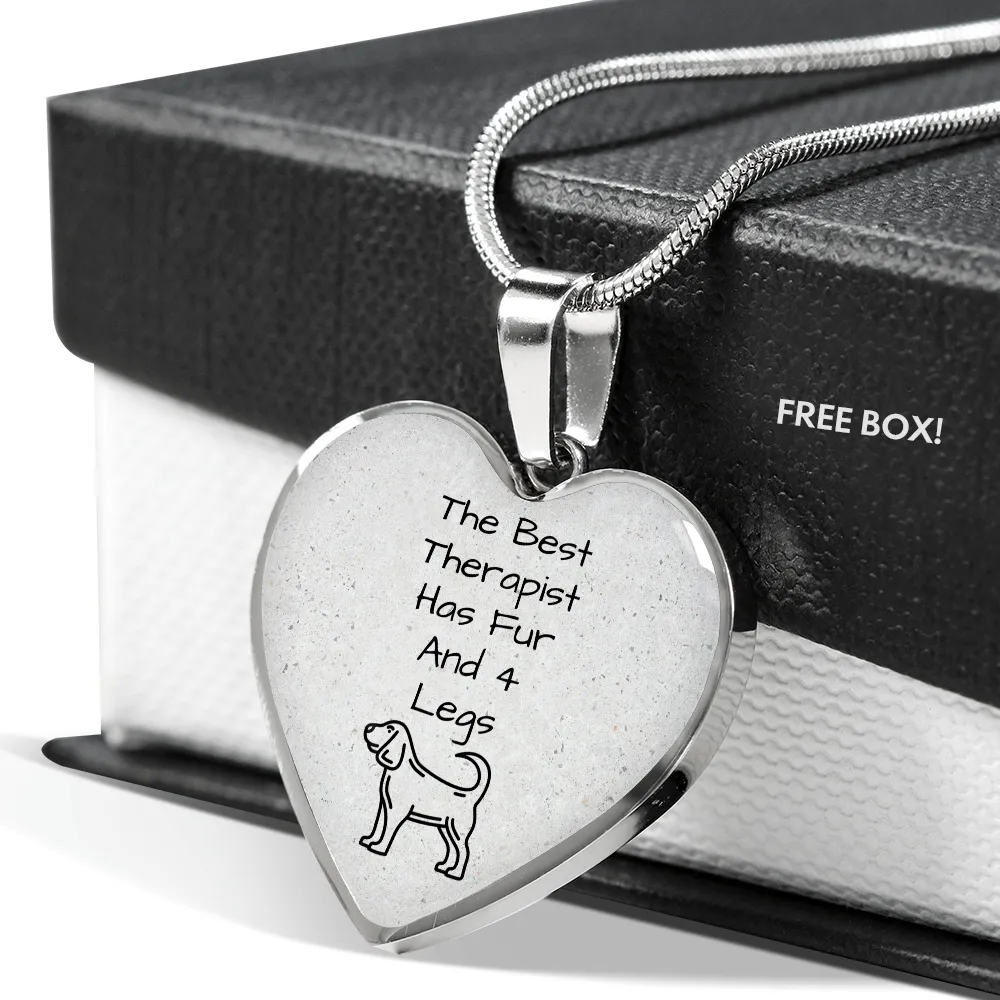 The Best Therapist Has Fur & 4 Legs Necklace