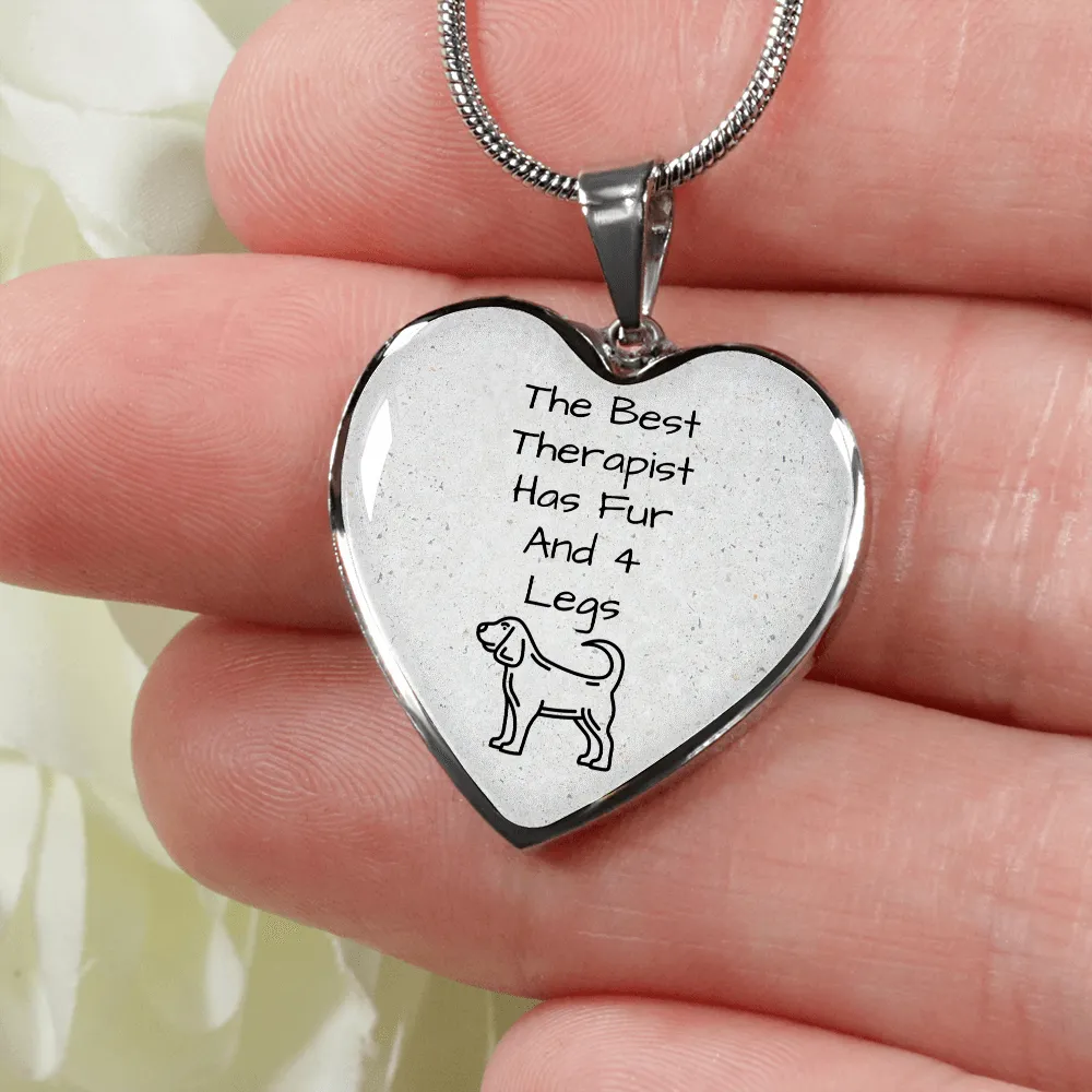The Best Therapist Has Fur & 4 Legs Necklace