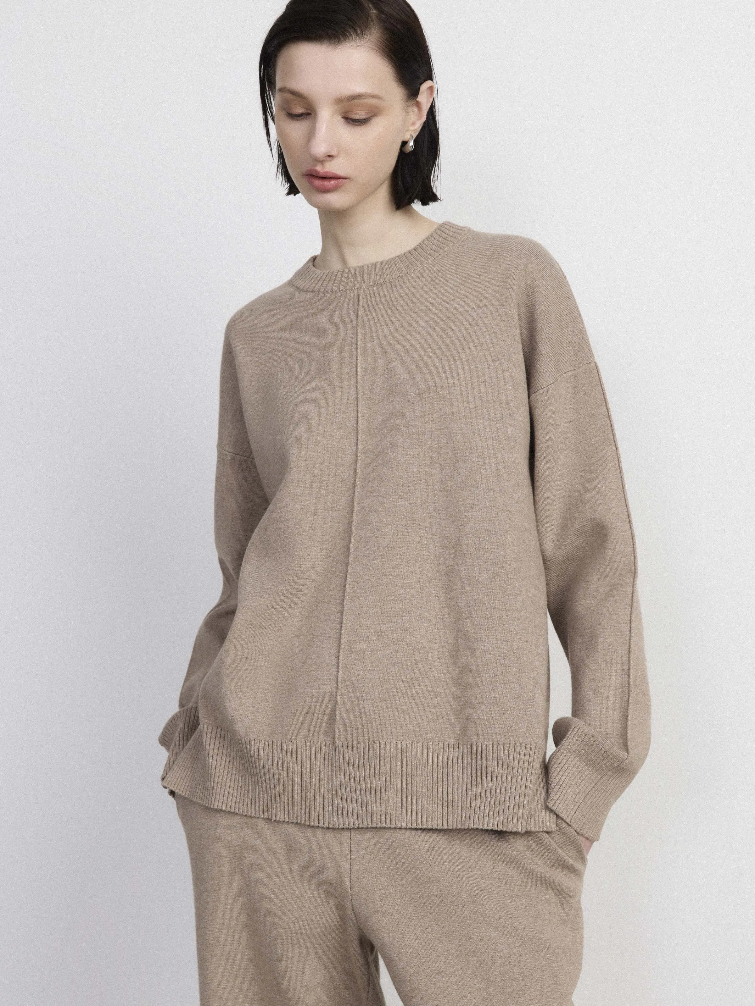 The Compact Sweater in Taupe