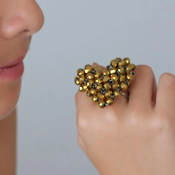 The Heart Felt Girls Gold Ring